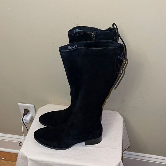 NWT Born black tall suede boots size US 6.5 wide shaft - Picture 4 of 14